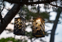 画像をギャラリービューアに読み込む, 艶消し黒塗装済みランタンシェード「麻の葉」