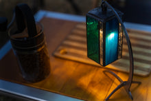 画像をギャラリービューアに読み込む, ステンドグラス製ランタンシェード「SCL-BLUE」