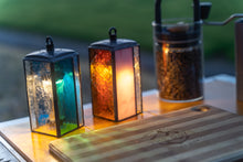 画像をギャラリービューアに読み込む, ステンドグラス製ランタンシェード「SCL-BLUE」